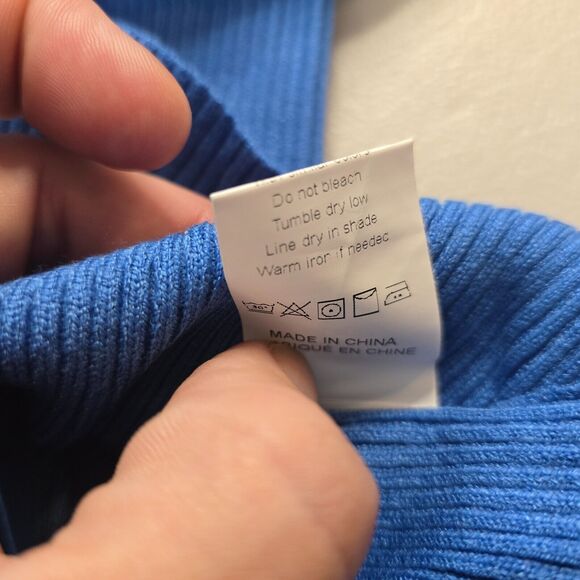 Koinshha Sweater Dress Women's XL Blue Slim Fit Long Sleeve Pullover Round Neck - Picture 5 of 16